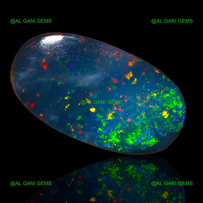 4.80 Cts Lab-Created Doublet Opal Loose Gemstone Oval Cabochon 15x8x3 mm D-56