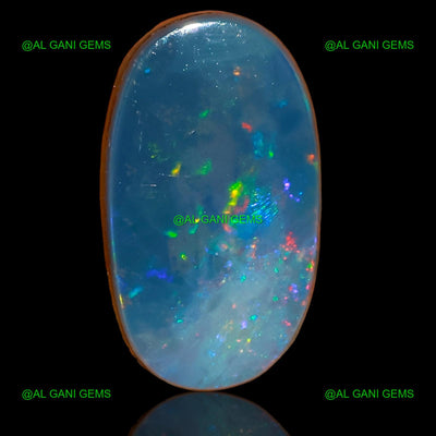 5.70 Cts Lab-Created Doublet Opal Loose Gemstone Oval Cabochon 15x8x4 mm D-58