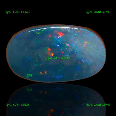 5.70 Cts Lab-Created Doublet Opal Loose Gemstone Oval Cabochon 15x8x4 mm D-58