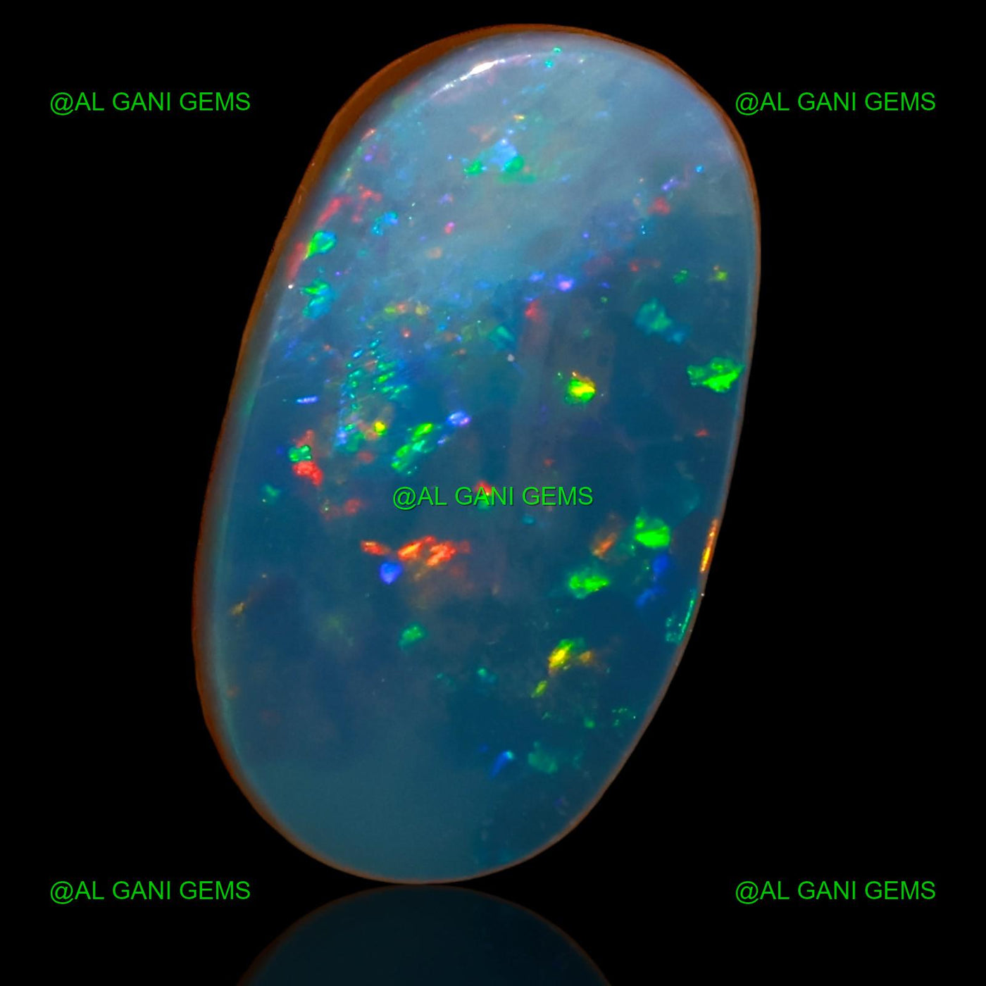 5.70 Cts Lab-Created Doublet Opal Loose Gemstone Oval Cabochon 15x8x4 mm D-58