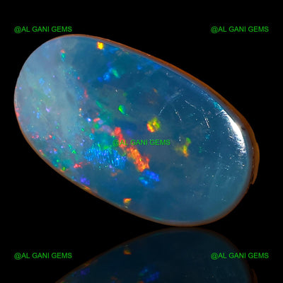 5.70 Cts Lab-Created Doublet Opal Loose Gemstone Oval Cabochon 15x8x4 mm D-58