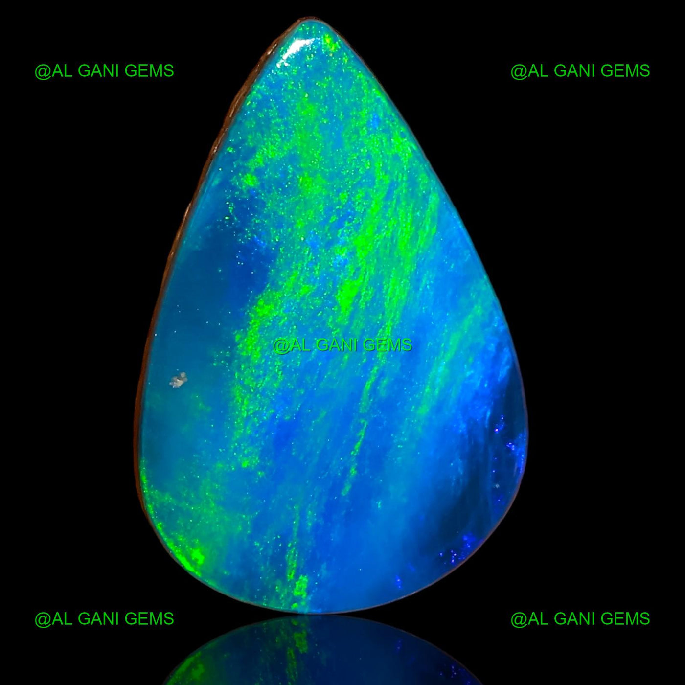 5.00 Cts Lab-Created Doublet Opal Pear Cabochon Gemstone 16x10x3 mm D-59