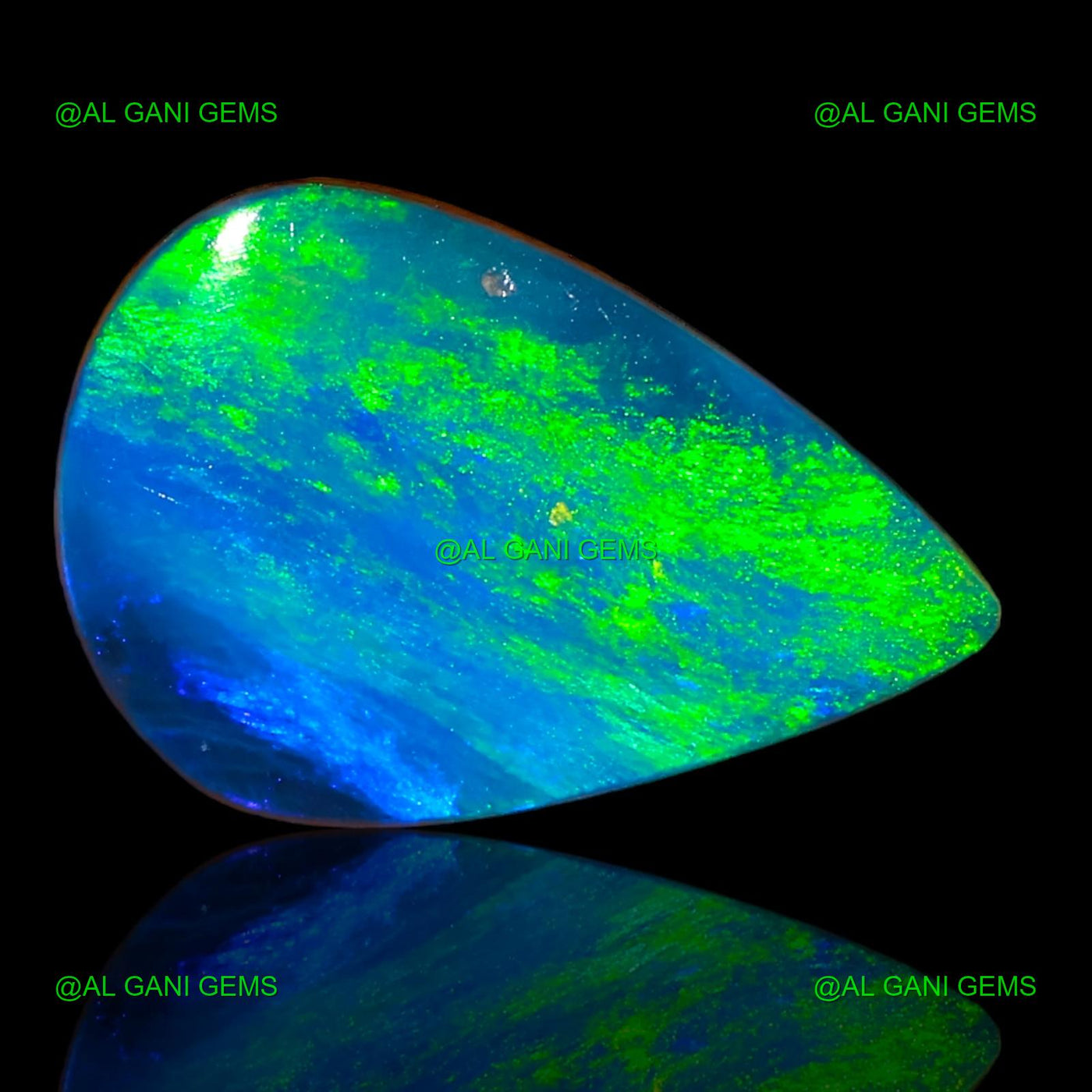 5.00 Cts Lab-Created Doublet Opal Pear Cabochon Gemstone 16x10x3 mm D-59