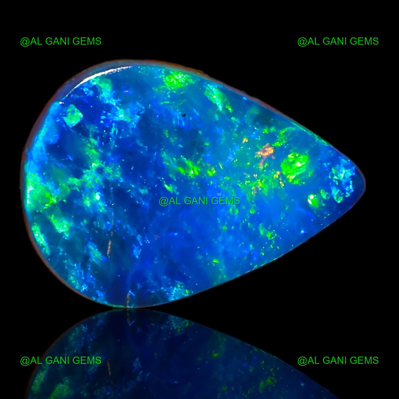 4.00 Cts Lab-Created Doublet Opal Loose Gemstone Pear Cabochon 13x9x4 mm D-61