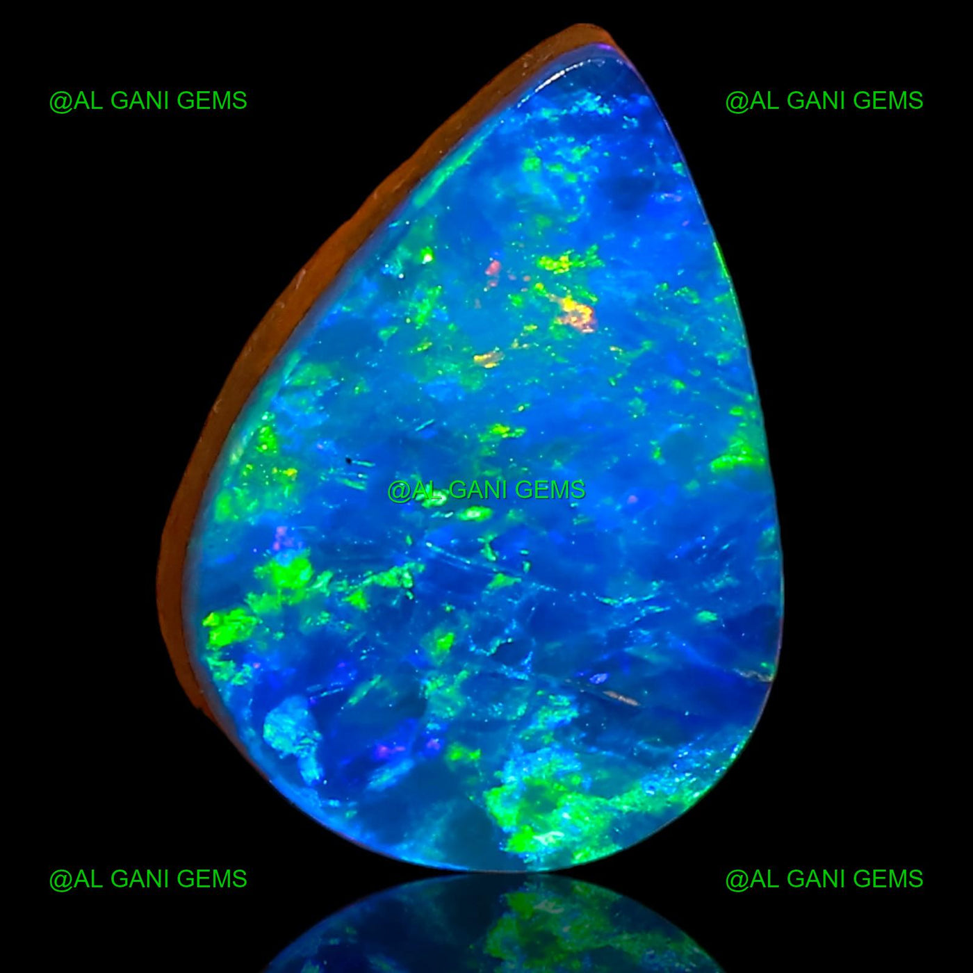 4.00 Cts Lab-Created Doublet Opal Loose Gemstone Pear Cabochon 13x9x4 mm D-61