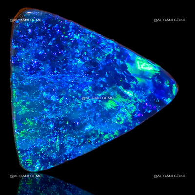 3.00 Cts Lab-Created Doublet Opal Gemstone Trillion Cabochon 12x10x3 mm D-62