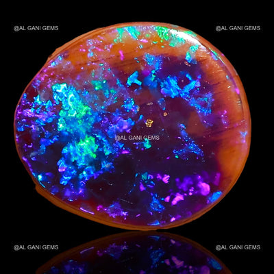 3.30 Cts Lab-Created Doublet Opal Fancy Cabochon Gemstone 11x10x4 mm D-63