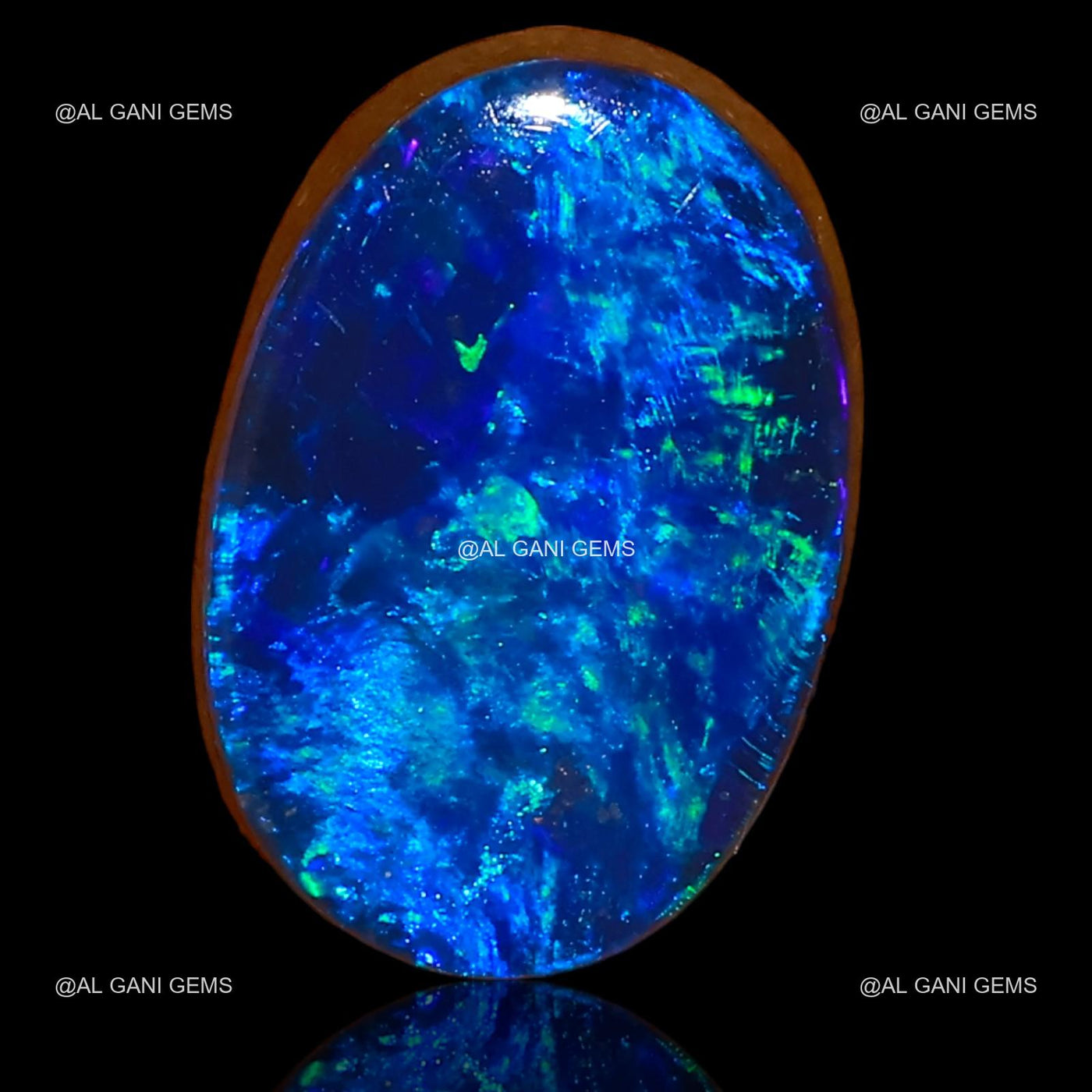 3.60 Cts Lab-Created Doublet Opal Loose Gemstone Oval Cabochon 12x8x3 mm D-64