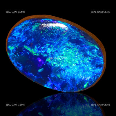 3.60 Cts Lab-Created Doublet Opal Loose Gemstone Oval Cabochon 12x8x3 mm D-64