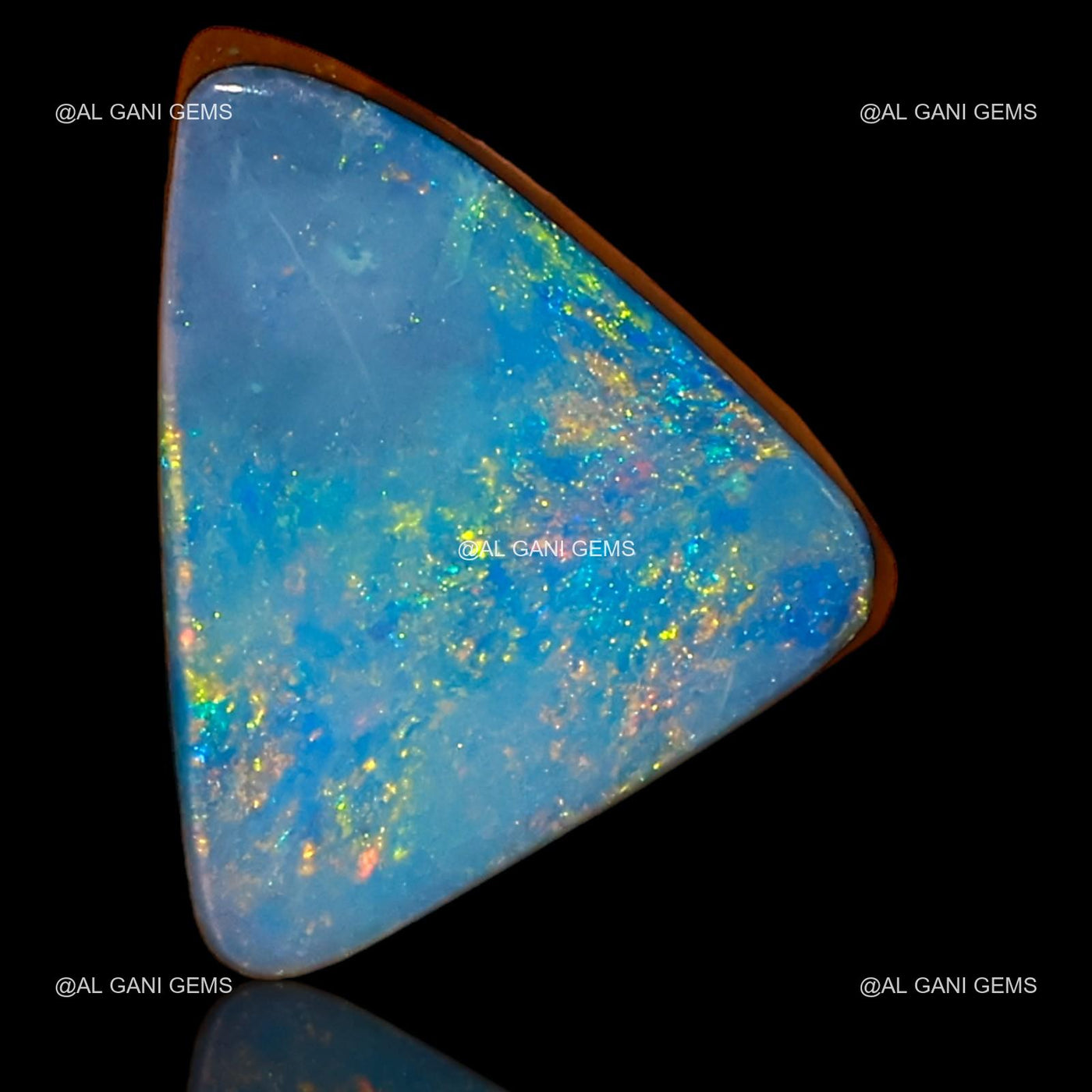 3.60 Cts Lab-Created Doublet Opal Gemstone Trillion Cabochon 11x10x3 mm D-68