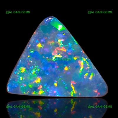 1.90 Cts Doublet Opal Gemstone Trillion Cabochon Lab-Created 9x9x3 mm D-69