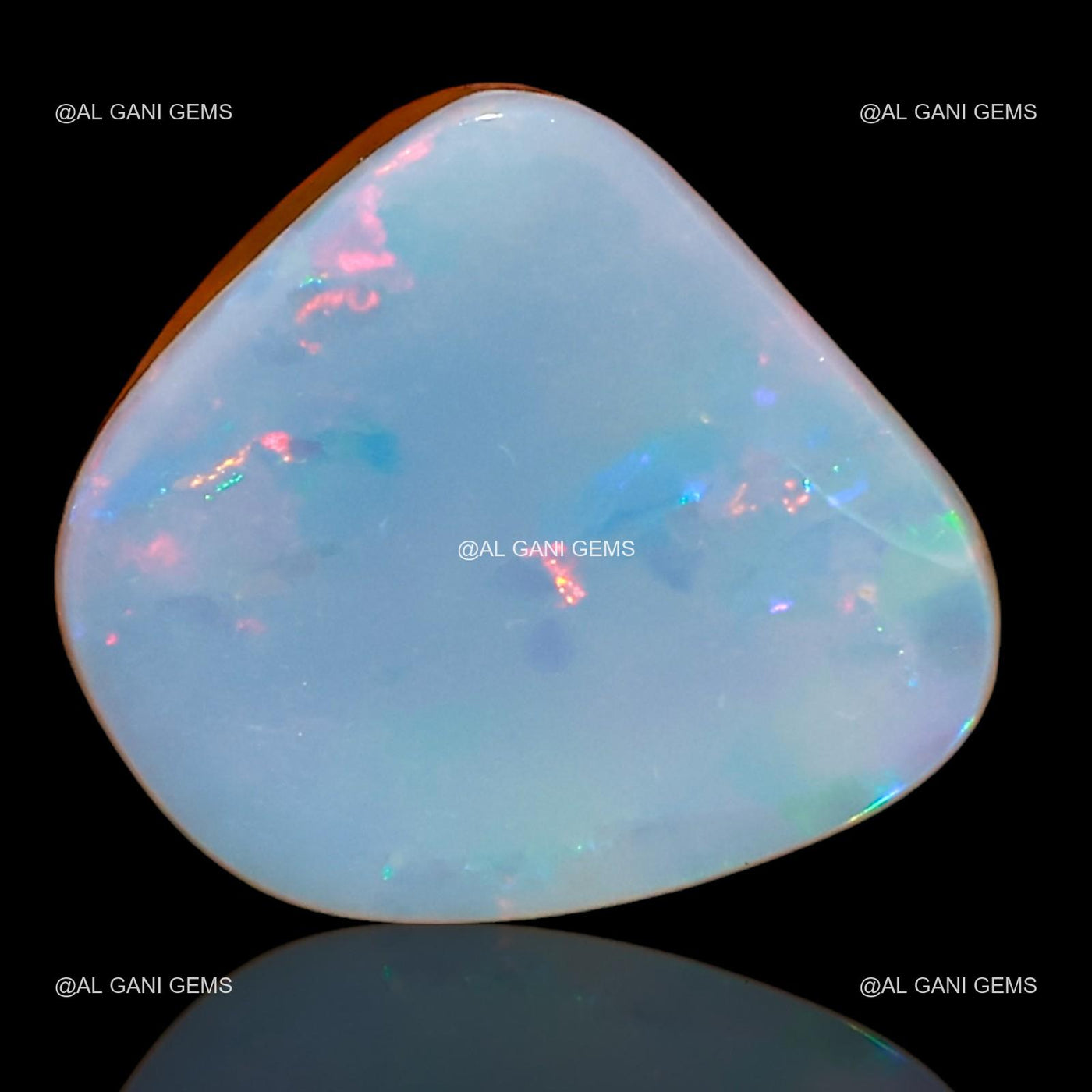 3.40 Cts Doublet Opal Gemstone Fancy Cabochon Lab-Created 10x10x3 mm D-70