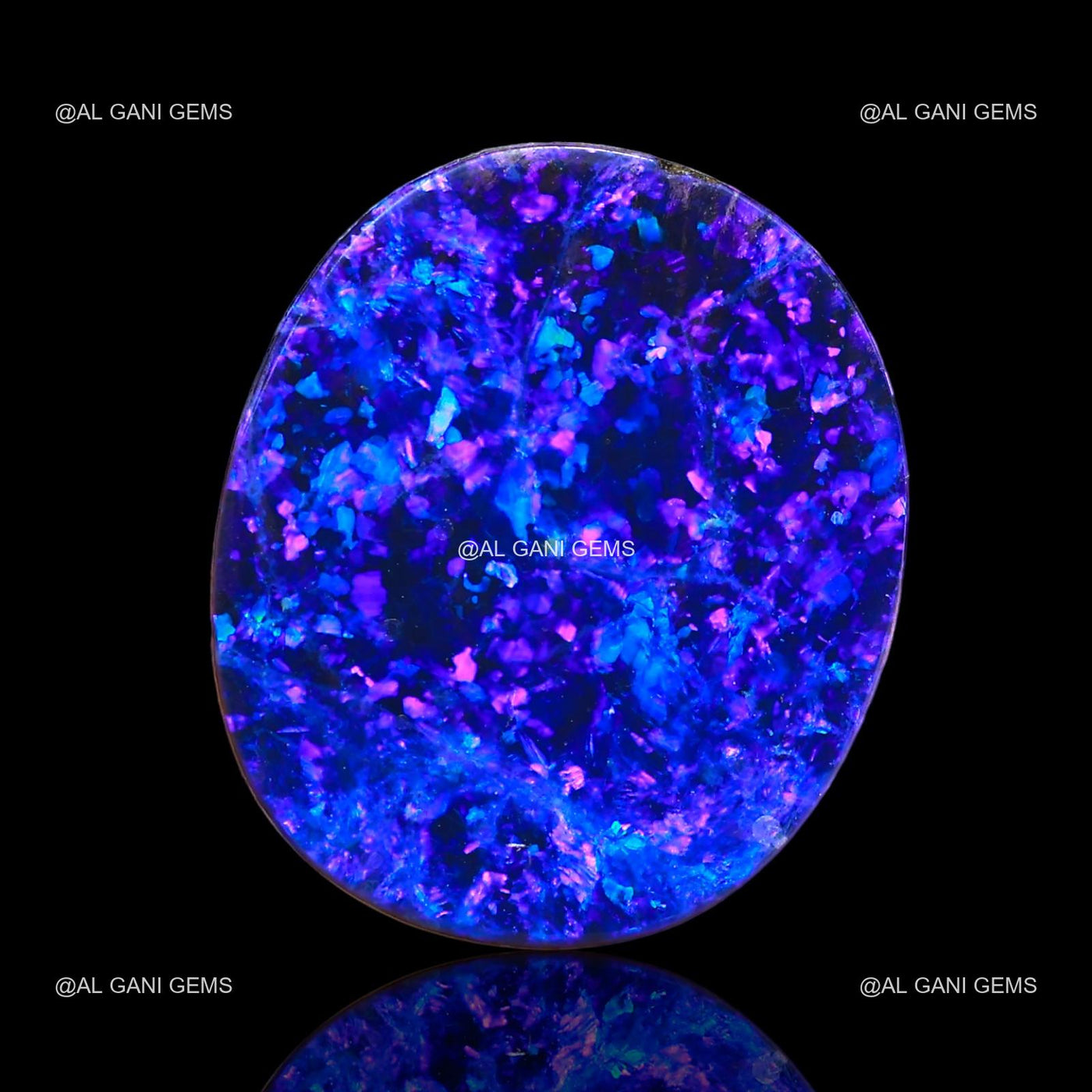 7.50 Cts Lab-Created Doublet Opal Gemstone Oval Cabochon 15x13x4 mm D-8