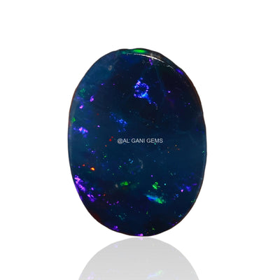 Lab-Created Doublet Opal Gemstone 11.20 Cts Oval Cabochon 16x12x5 mm D-9