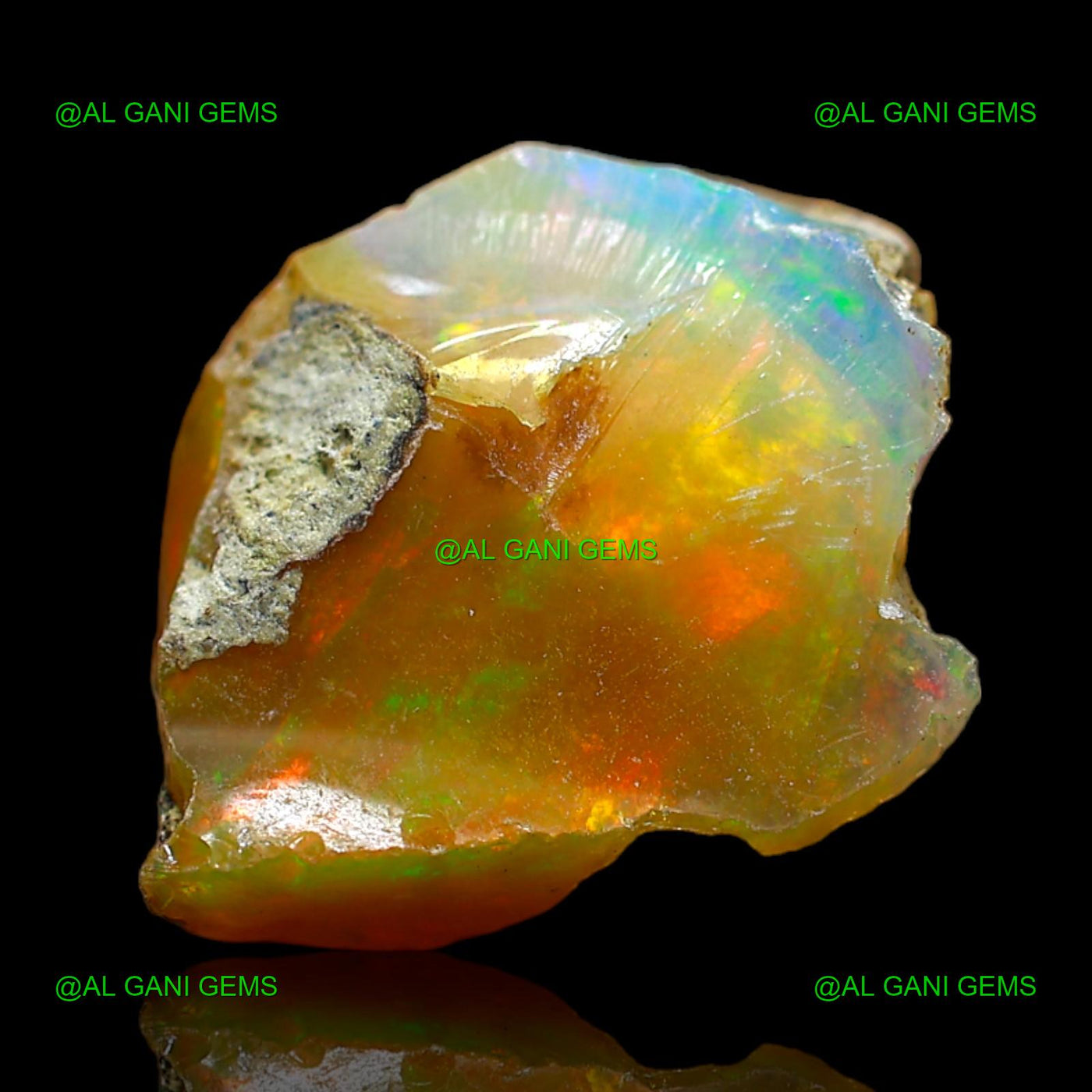 Natural Fire Opal Loose Gemstone Fancy Rough 5.00 Cts 16x12x6 mm E-149