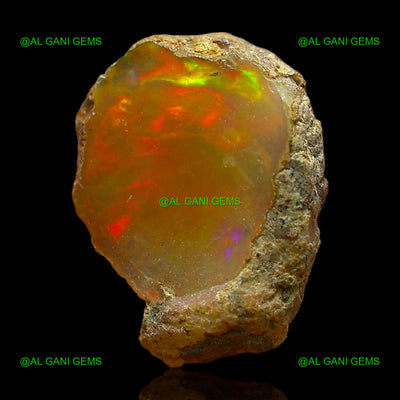 3.00 Cts Natural Fire Opal Loose Gemstone Fancy Rough 15x11x3 mm E-353