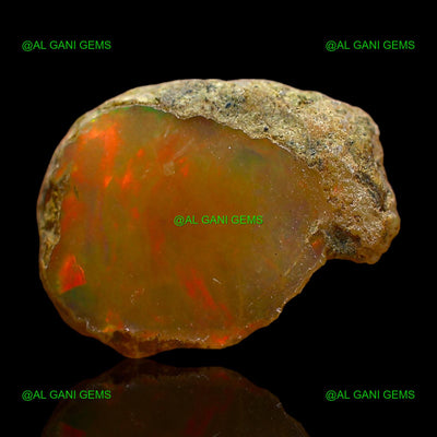 3.00 Cts Natural Fire Opal Loose Gemstone Fancy Rough 15x11x3 mm E-353