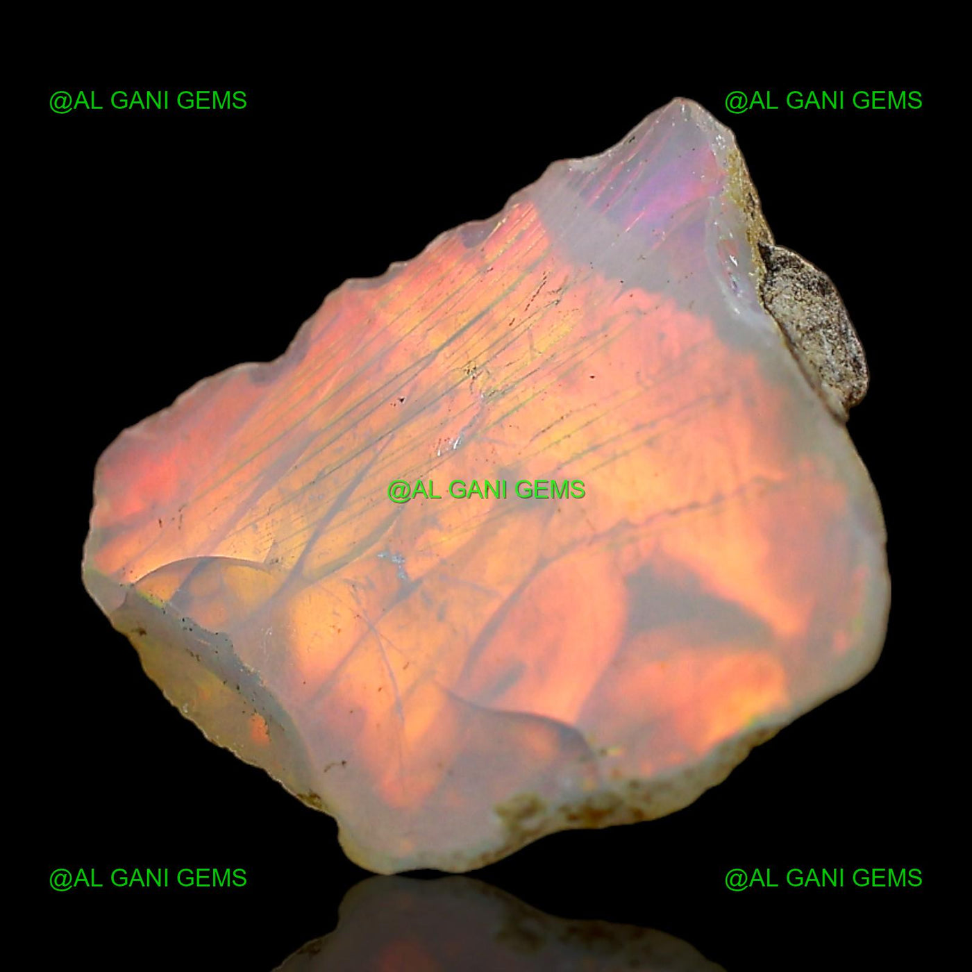 3.00 Cts Natural Fire Opal Loose Gemstone Fancy Rough 14x12x5 mm E-359