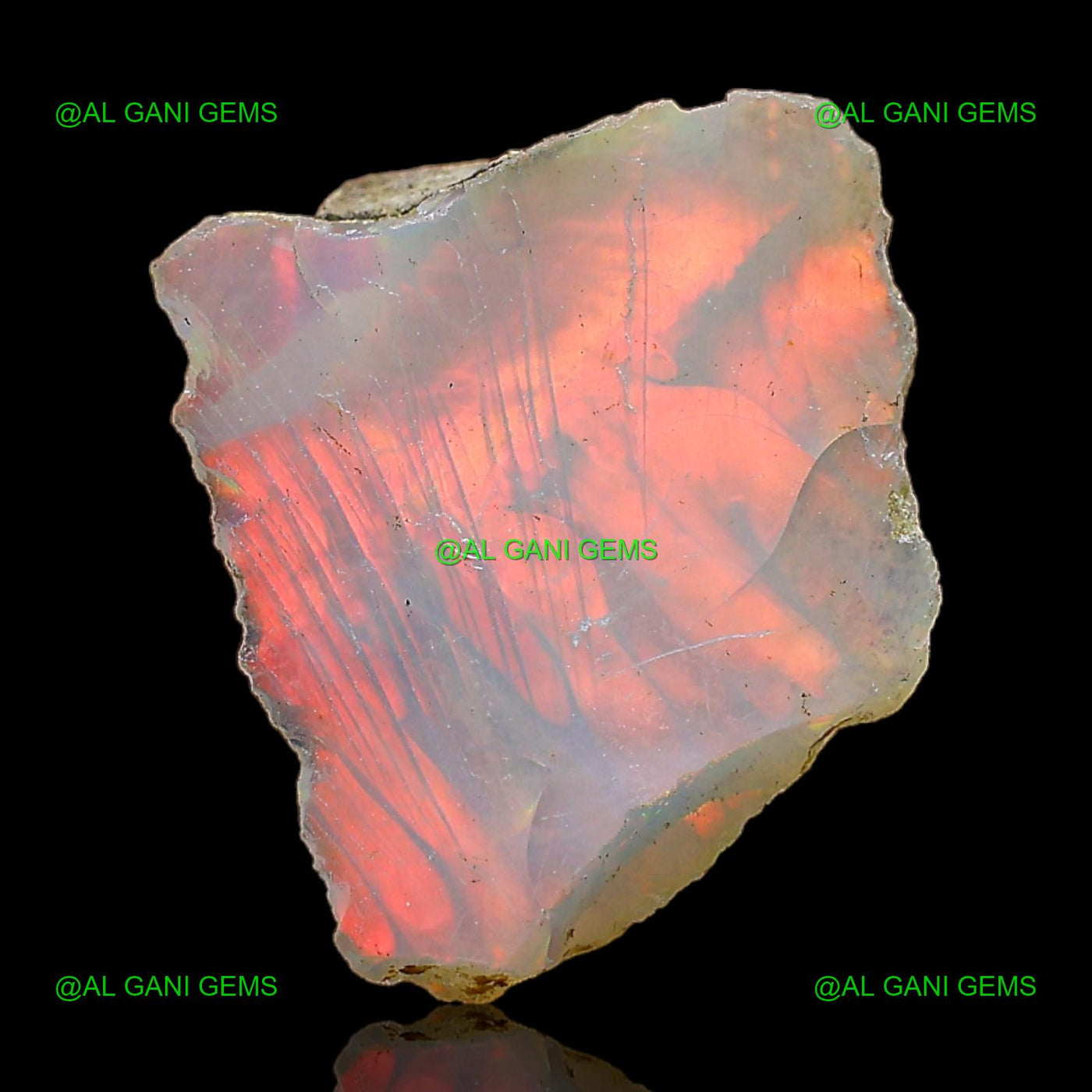 3.00 Cts Natural Fire Opal Loose Gemstone Fancy Rough 14x12x5 mm E-359