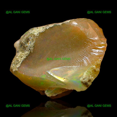 Natural Fire Opal Gemstone 6.00 Cts Loose Fancy Rough 14x12x8 mm E-392