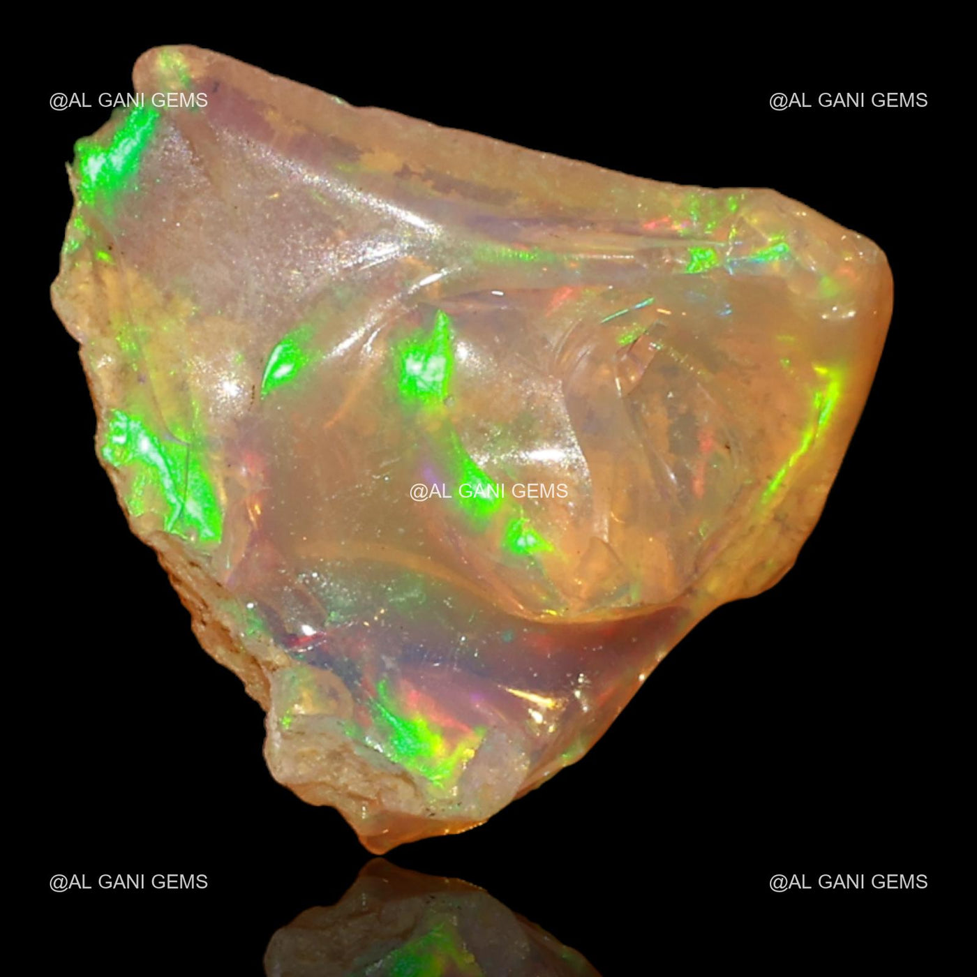 Natural Fire Opal Gemstone 3.00 Cts Loose Fancy Rough 14x11x5 mm E-39