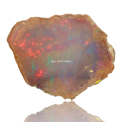 2.00 Cts Natural Fire Opal Loose Gemstone Fancy Rough 16x13x4 mm E-41