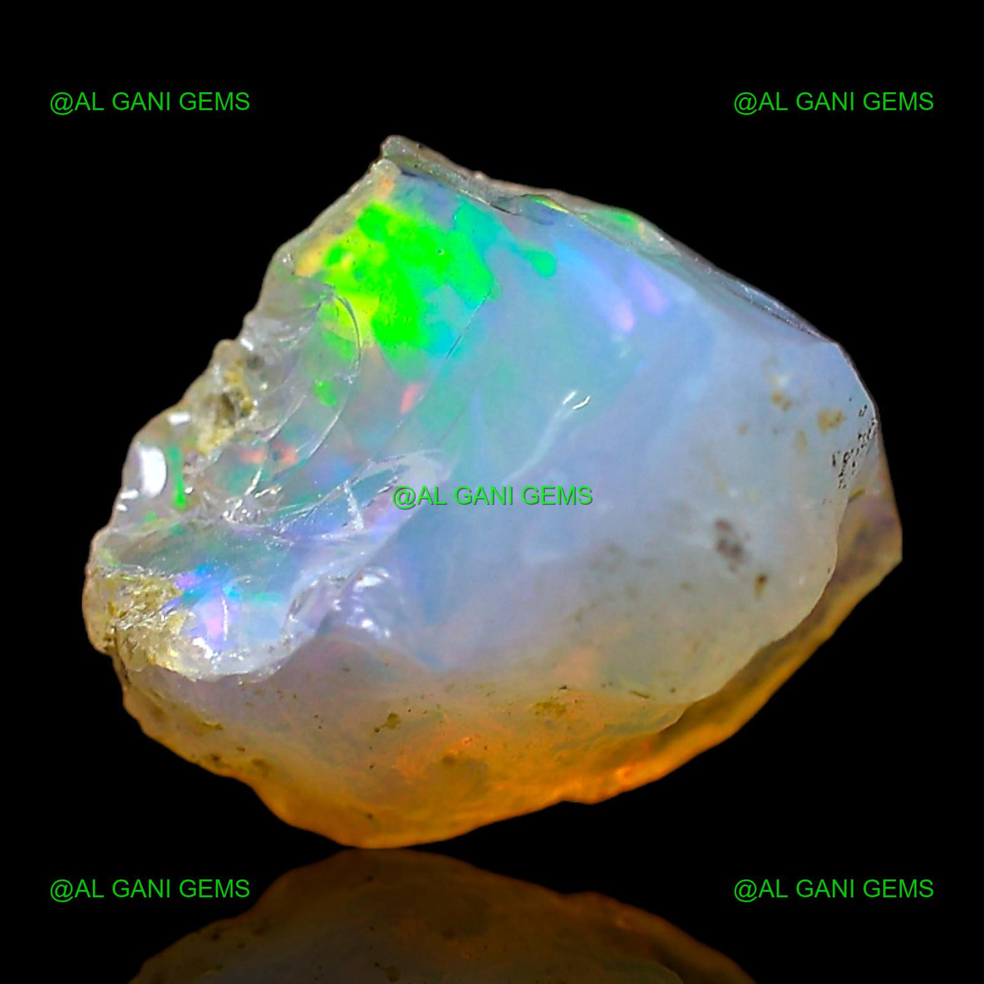 3.00 Cts Natural Ethiopian Fire Opal Loose Gemstone Fancy Rough 9x8x8 mm E-478