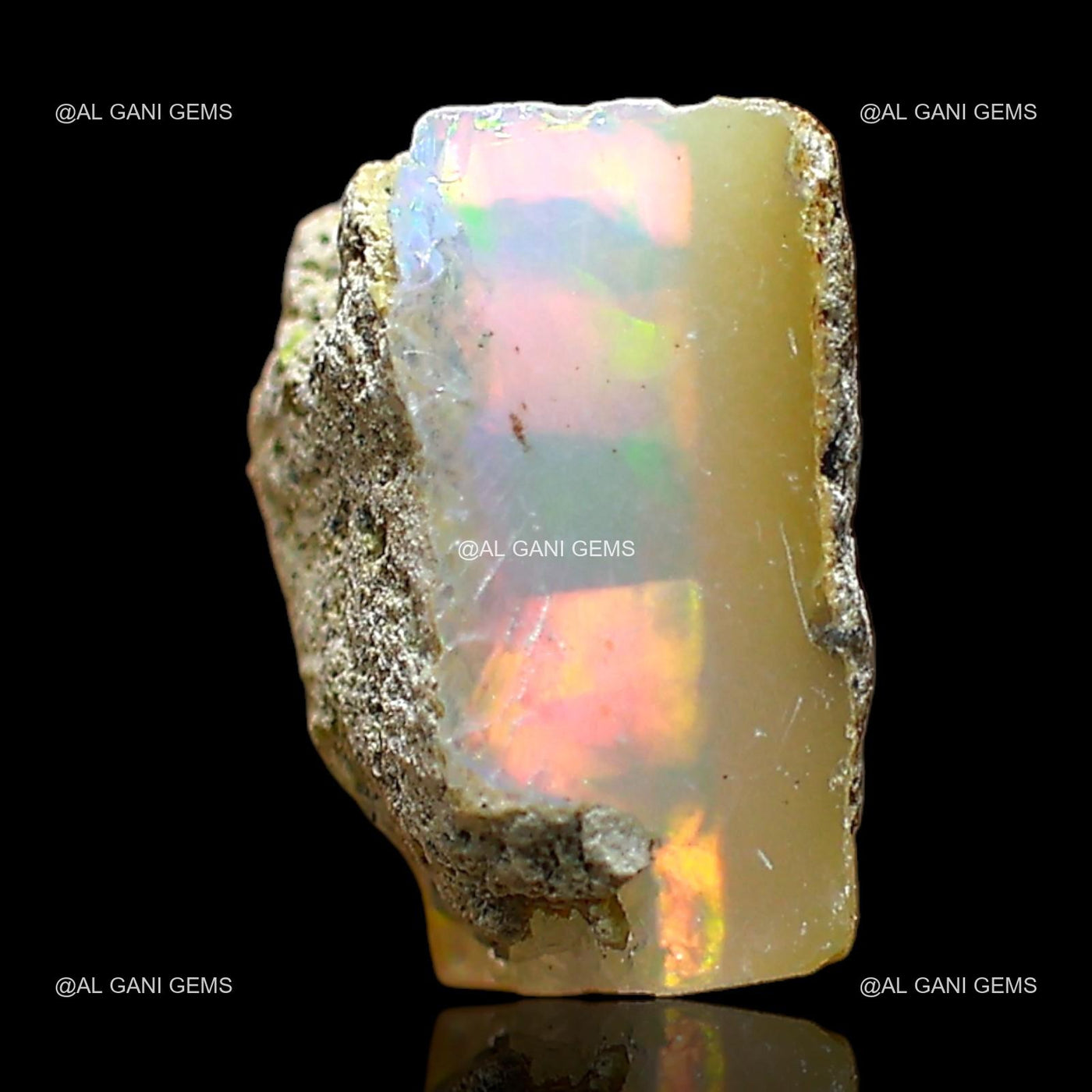 2.00 Cts Natural Ethiopian Fire Opal Loose Gemstone Fancy Rough 9x8x5 mm E-617