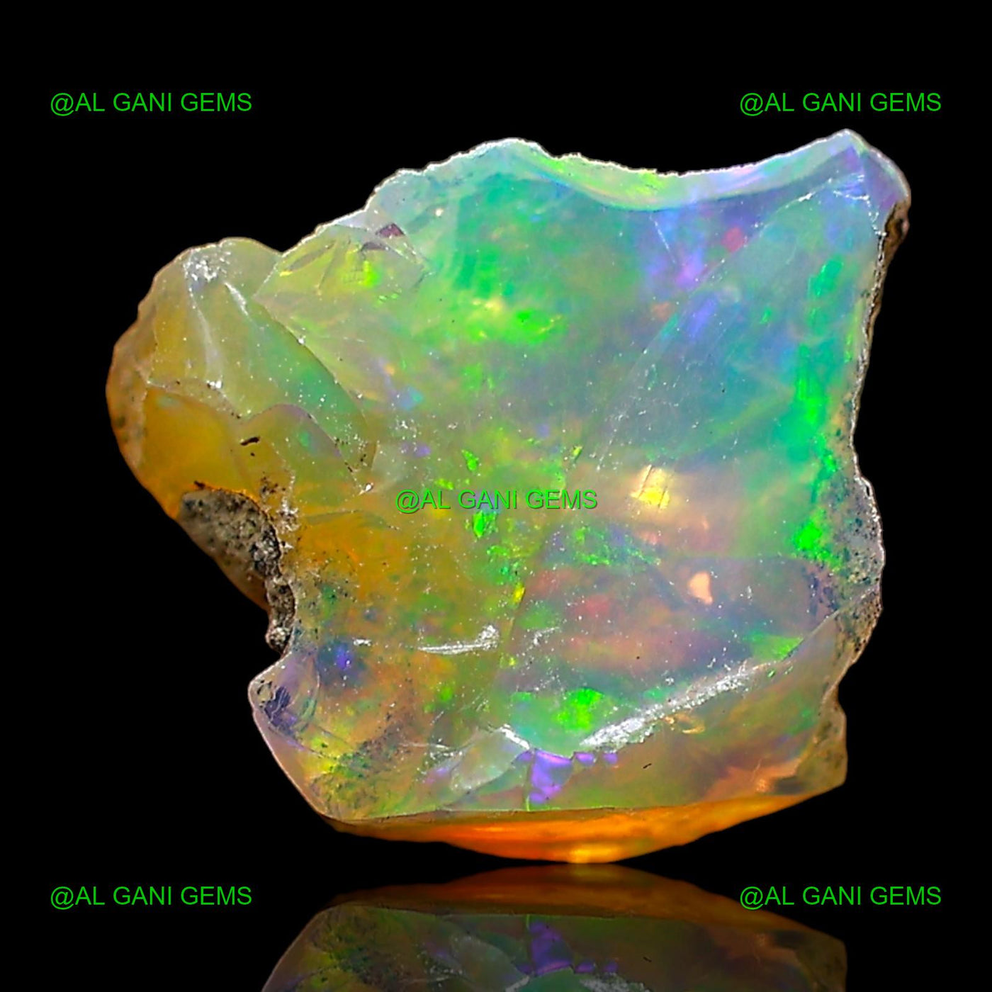 1.00 Cts Ethiopian Fire Opal Loose Gemstone Fancy Rough Natural 9x8x5 mm E-632