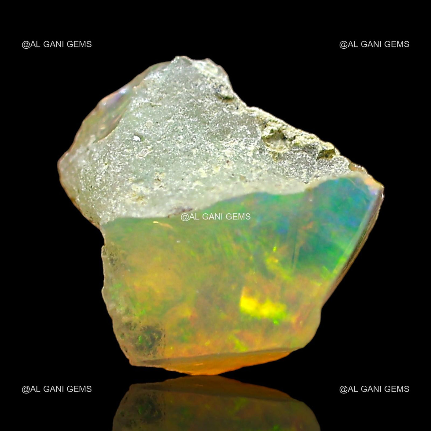 1.00 Cts Ethiopian Fire Opal Loose Gemstone Fancy Rough Natural 9x7x5 mm E-675