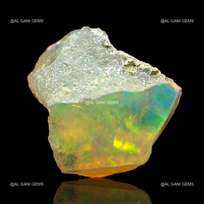 1.00 Cts Ethiopian Fire Opal Loose Gemstone Fancy Rough Natural 9x7x5 mm E-675