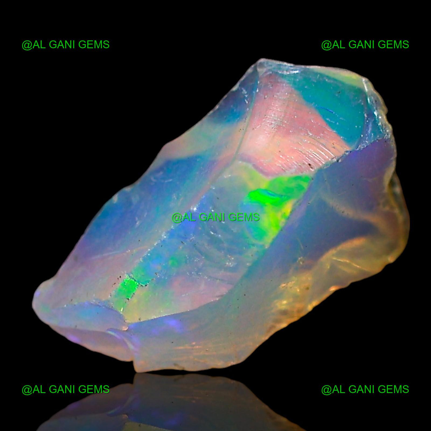 0.60 Cts Ethiopian Fire Opal Loose Gemstone Fancy Rough Natural 9x5x5 mm E-692