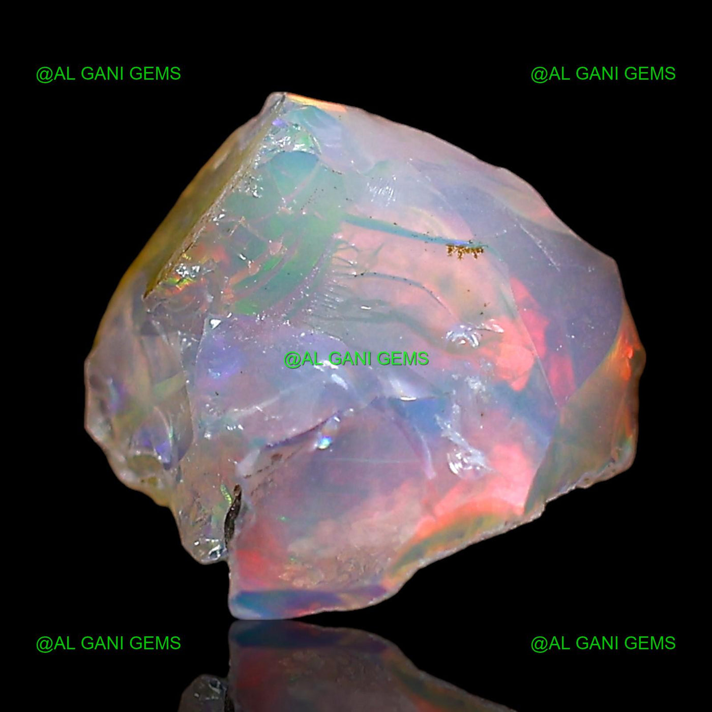 0.85 Cts Natural Ethiopian Fire Opal Loose Gemstone Fancy Rough 8x7x4 mm E-697