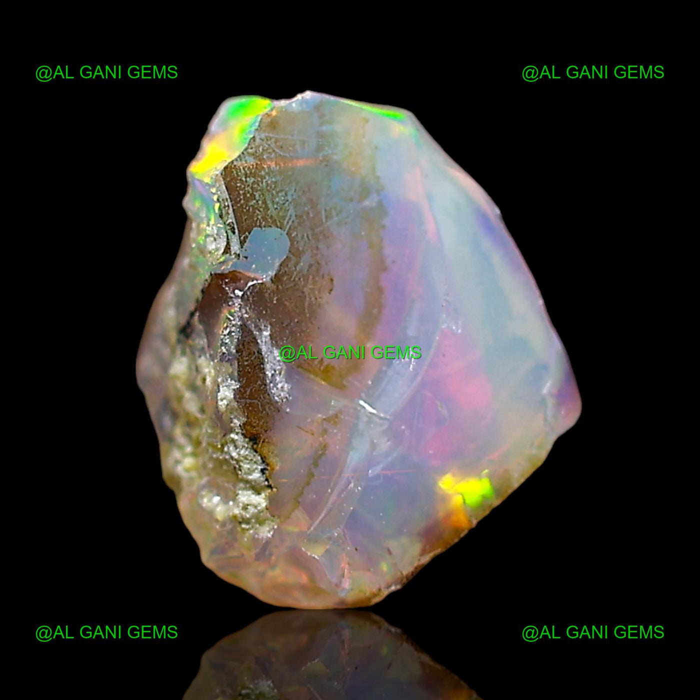 0.85 Cts Natural Ethiopian Fire Opal Loose Gemstone Fancy Rough 8x7x4 mm E-697