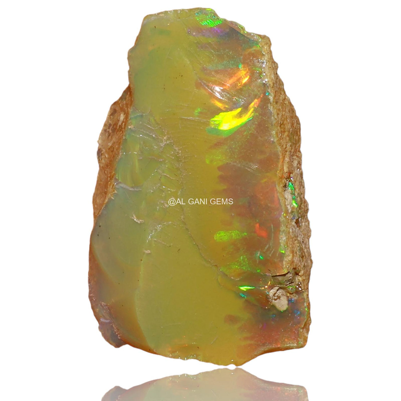 5.00 Cts Natural Fire Opal Fancy Rough Loose Gemstone 23x14x8 mm E-72