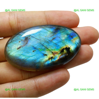 133.00 Cts Natural Fire Labradorite Gemstone Oval Cabochon 55x32x8 mm L-16