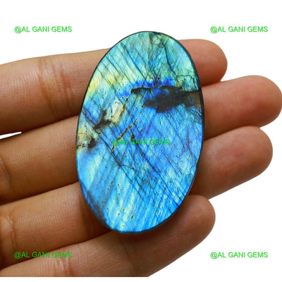 133.00 Cts Natural Fire Labradorite Gemstone Oval Cabochon 55x32x8 mm L-16