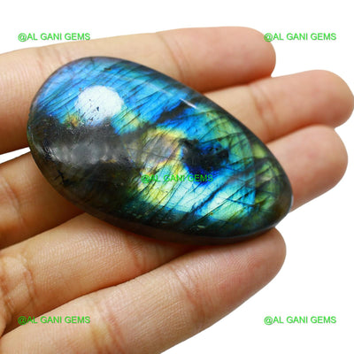 116.00 Cts Natural Fire Labradorite Gemstone Fancy Cabochon 54x33x8 mm L-19