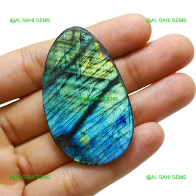 116.00 Cts Natural Fire Labradorite Gemstone Fancy Cabochon 54x33x8 mm L-19