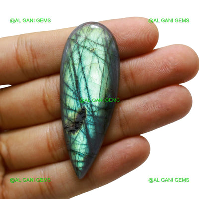 Natural Fire Labradorite Gemstone 57.00 Cts Pear Cabochon 59x22x5 mm L-21