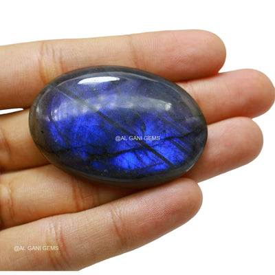 Natural Fire Labradorite Gemstone Oval Cabochon 121.00 Cts 49x34x5 mm L-22