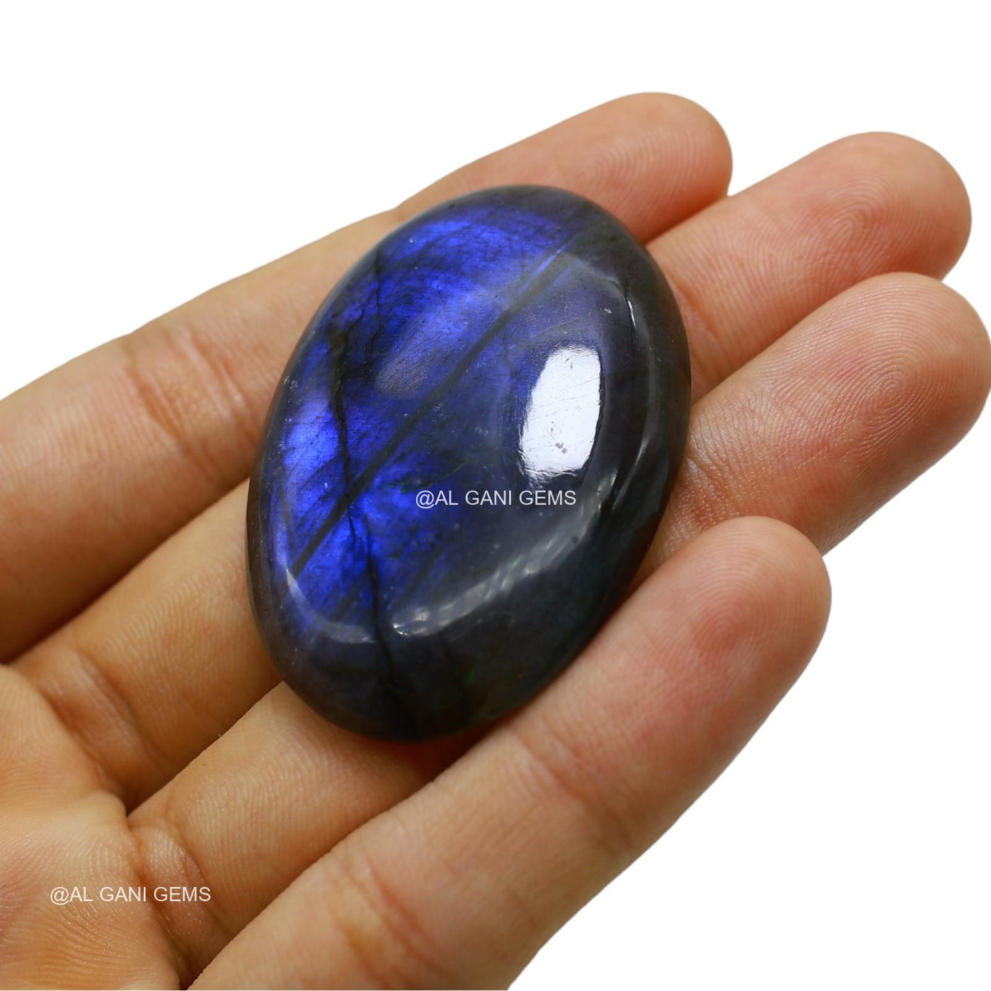 Natural Fire Labradorite Gemstone Oval Cabochon 121.00 Cts 49x34x5 mm L-22