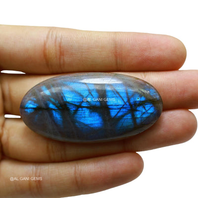 71.00 Cts Fire Labradorite Gemstone Oval Cabochon Natural 53x26x6 mm L-23