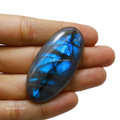 71.00 Cts Fire Labradorite Gemstone Oval Cabochon Natural 53x26x6 mm L-23