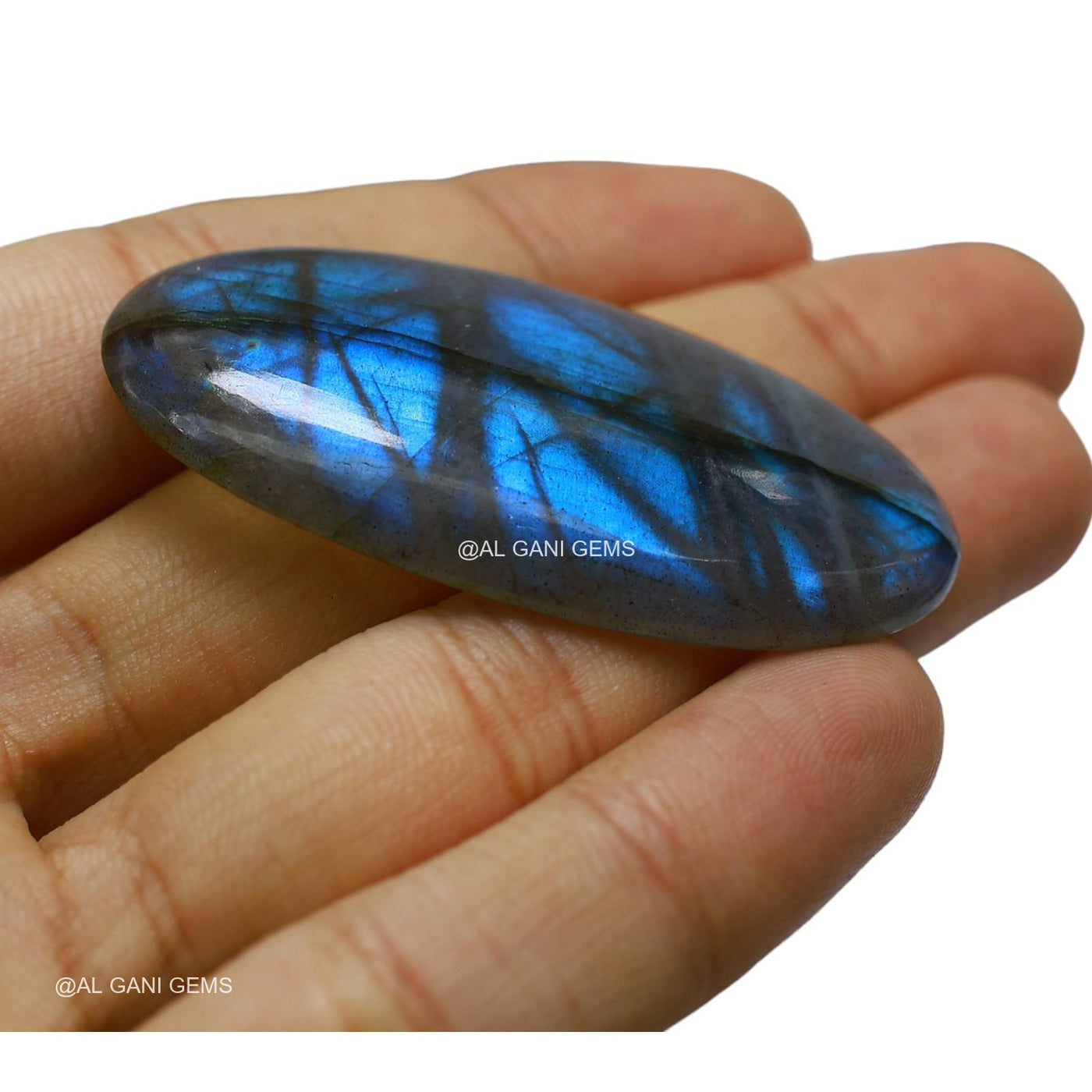 71.00 Cts Fire Labradorite Gemstone Oval Cabochon Natural 53x26x6 mm L-23