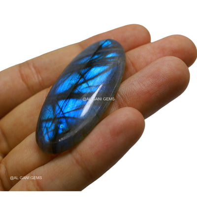 71.00 Cts Fire Labradorite Gemstone Oval Cabochon Natural 53x26x6 mm L-23