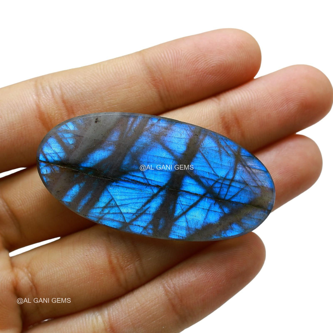 71.00 Cts Fire Labradorite Gemstone Oval Cabochon Natural 53x26x6 mm L-23