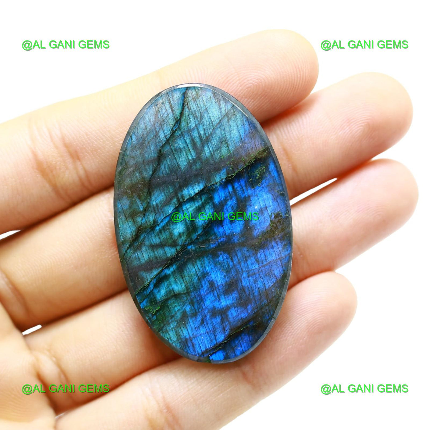 Natural Fire Labradorite Gemstone 102.00 Cts Oval Cabochon 49x30x7 mm L-24