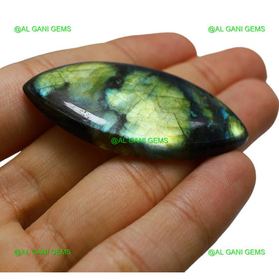 74.00 Cts Natural Fire Labradorite Gemstone Fancy Cabochon 53x28x6 mm L-26