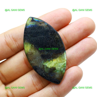 74.00 Cts Natural Fire Labradorite Gemstone Fancy Cabochon 53x28x6 mm L-26